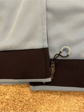 Manchester city Light Blue Jacket Hem with black Trim and Zipper